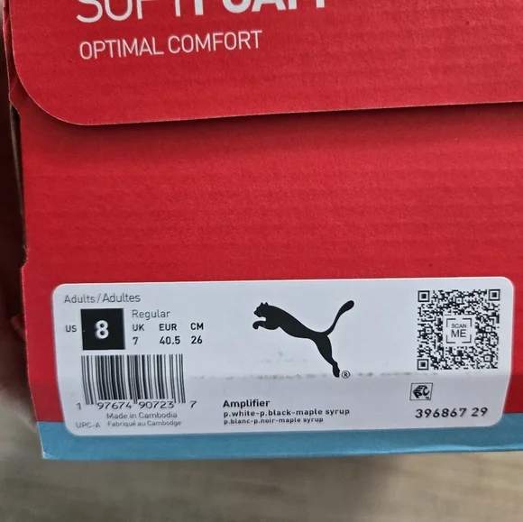 Puma Amplifier Men Size 8. Color:PUMA White-PUMA Black-Maple Syrup. New. - Picture 7 of 7